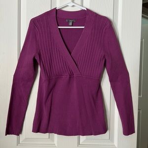 Apt. 9 Purple Long Sleeve v neck Lg